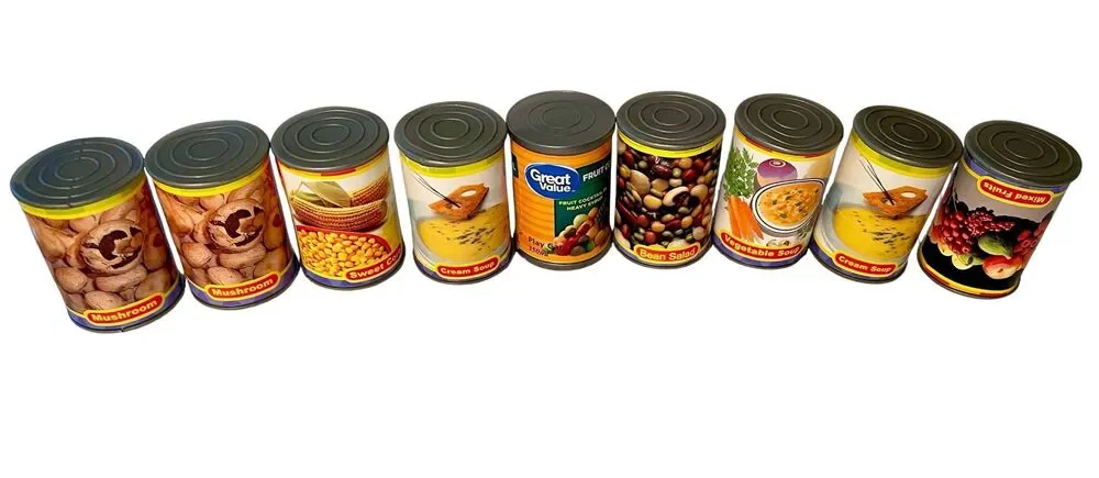 Lot of 20 Vintage Kids Pretend Play Toy Food Grocery Canned Goods Play Kitchen
